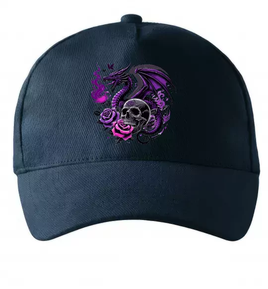 Кепка Violet dragon skull Темно-синий фото