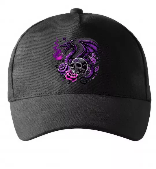 Кепка Violet dragon skull Черный фото