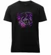 Мужская премиум футболка Violet dragon skull Черный фото