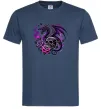 Мужская футболка Violet dragon skull Темно-синий фото