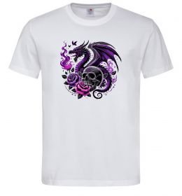 Мужская футболка Violet dragon skull