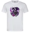 Мужская футболка Violet dragon skull Белый фото