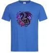 Мужская футболка Violet dragon skull Ярко-синий фото