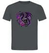 Мужская футболка Violet dragon skull Графит фото