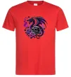 Мужская футболка Violet dragon skull Красный фото