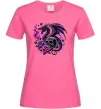 Женская футболка Violet dragon skull Ярко-розовый фото