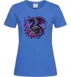 Женская футболка Violet dragon skull Ярко-синий фото