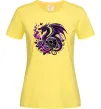 Женская футболка Violet dragon skull Лимонный фото