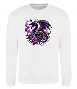 Свитшот Violet dragon skull Белый фото