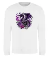 Свитшот Violet dragon skull Белый фото