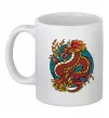 Чашка керамическая Вогняний дракон Белый Чашка керамическая Вогняний дракон Белый фото