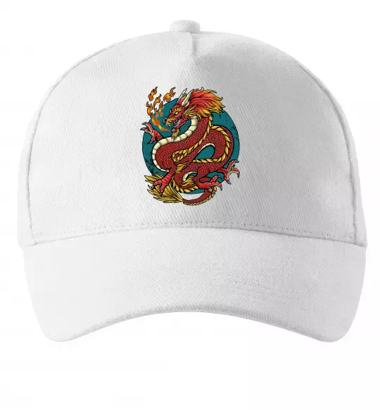 Кепка Вогняний дракон Белый фото