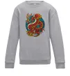 Детский Свитшот Вогняний дракон Серый меланж фото