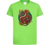Детская футболка Вогняний дракон Лаймовый фото