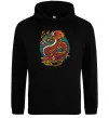 Чоловіча толстовка (худі) Вогняний дракон Чорний фото
