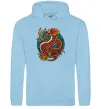 Чоловіча толстовка (худі) Вогняний дракон Блакитний фото