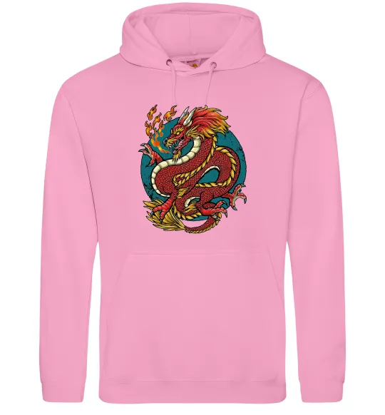 Жіноча толстовка (худі) Вогняний дракон Рожевий фото