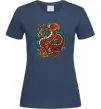 Женская футболка Вогняний дракон Темно-синий фото