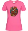 Женская футболка Вогняний дракон Ярко-розовый фото