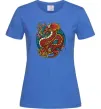 Женская футболка Вогняний дракон Ярко-синий фото