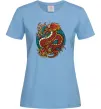 Женская футболка Вогняний дракон Голубой фото
