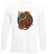 Лонгслив Вогняний дракон Белый фото