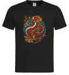 Мужская футболка Вогняний дракон Черный фото