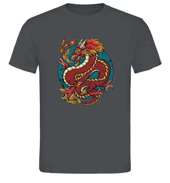 Мужская футболка Вогняний дракон Графит фото