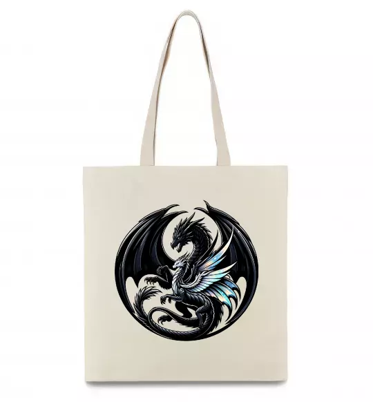 Эко-сумка Дракони коло Бежевый фото