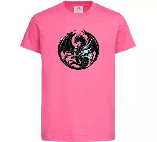 Детская футболка Дракони коло Ярко-розовый фото