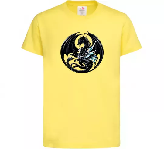 Детская футболка Дракони коло Лимонный фото