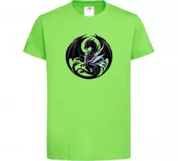 Детская футболка Дракони коло Лаймовый фото