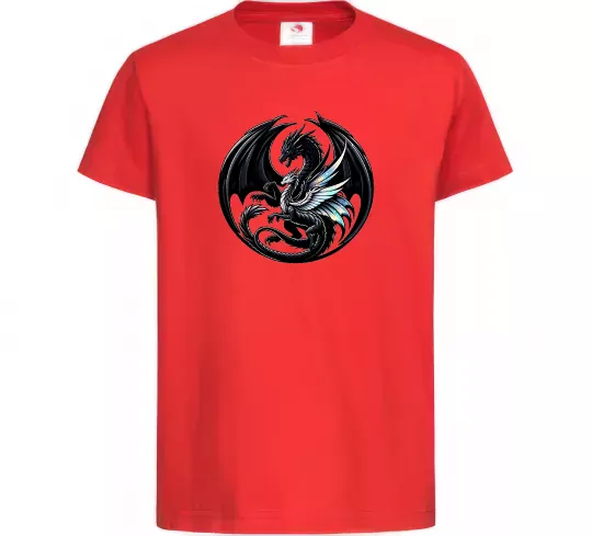 Детская футболка Дракони коло Красный фото