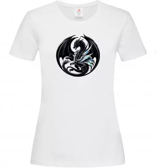 Женская футболка Дракони коло Белый фото
