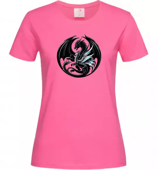 Женская футболка Дракони коло Ярко-розовый фото