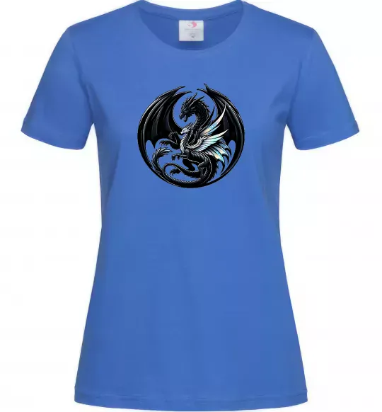 Женская футболка Дракони коло Ярко-синий фото