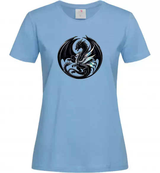 Женская футболка Дракони коло Голубой фото