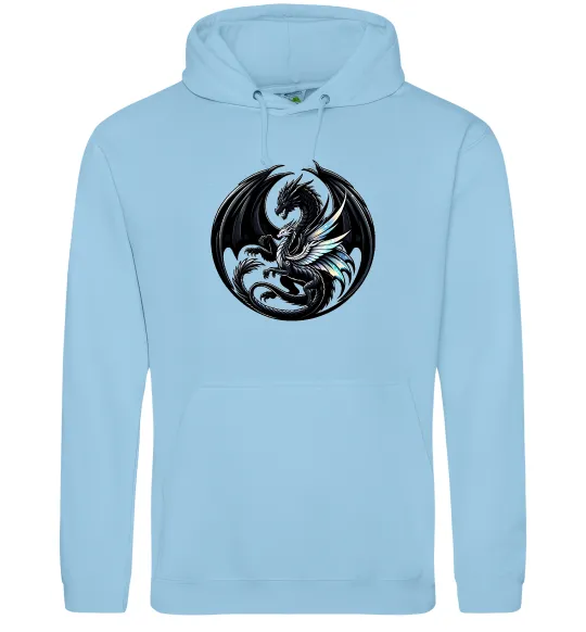 Женская толстовка (худи) Дракони коло Голубой фото