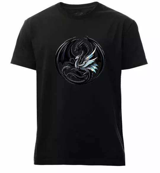 Мужская премиум футболка Дракони коло Черный фото