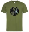 Мужская футболка Дракони коло Оливковый фото