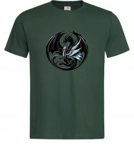 Мужская футболка Дракони коло Темно-зеленый фото