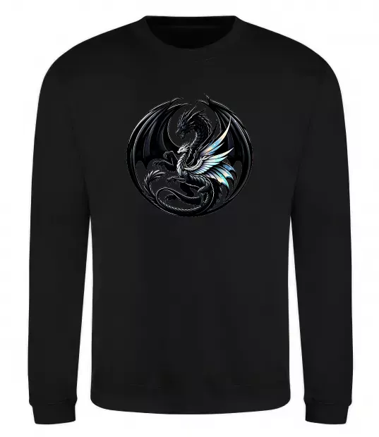 Свитшот Дракони коло Черный фото
