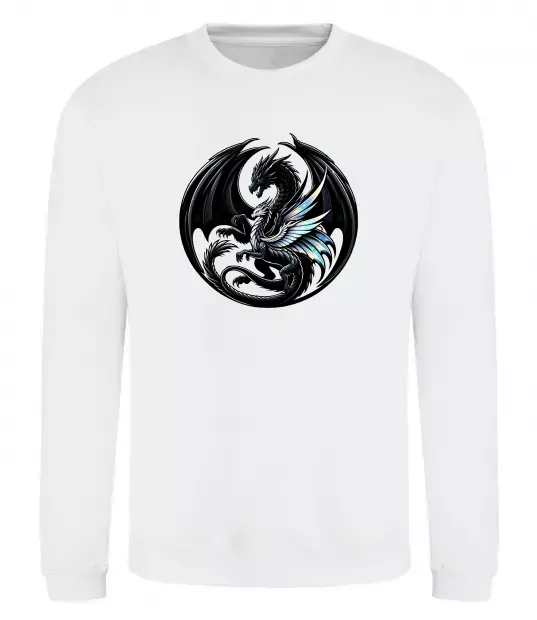 Свитшот Дракони коло Белый фото