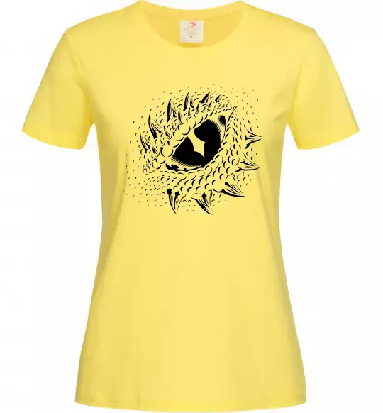 Жіноча футболка Dragon eye Лимонний фото