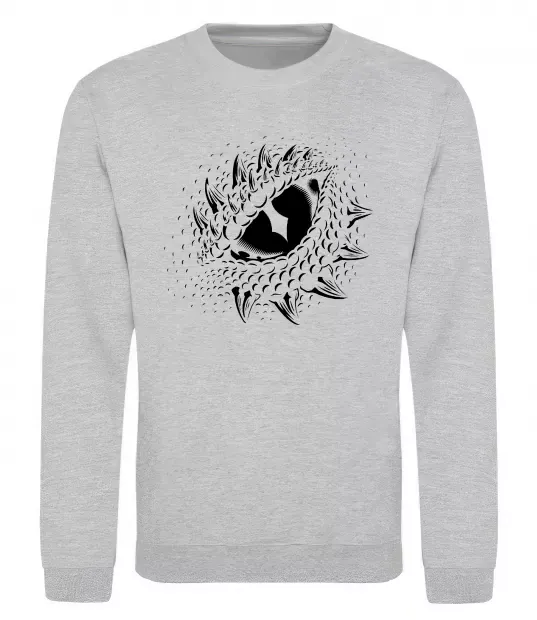 Свитшот Dragon eye Серый меланж фото