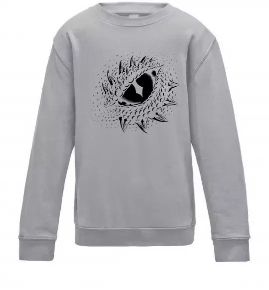 Детский Свитшот Dragon eye Серый меланж фото