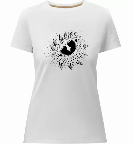 Жіноча преміум футболка Dragon eye Білий фото