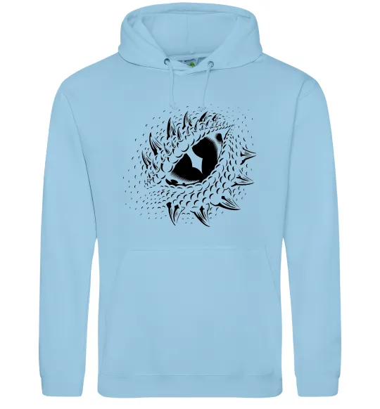 Женская толстовка (худи) Dragon eye Голубой фото