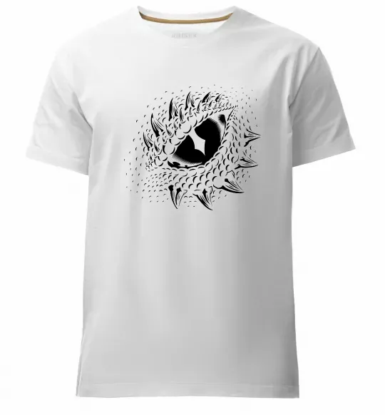 Мужская премиум футболка Dragon eye Белый фото