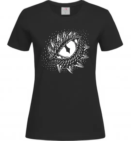 Жіноча футболка Dragon eye Чорний фото